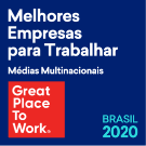 Selo Melhores GPTW - Brasil - 2020 - Médias Multinacionais - Horizontal